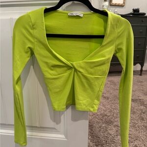 Zara Highlighter Long Sleeve Top